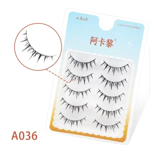 A036 Full Strip Handmade Reusable High-end Fiber Fake Eyelashes Little Devil Fairy 5/10/20 Pair DIY