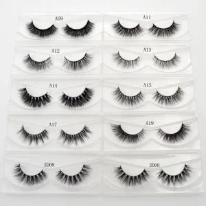 A09 22 100% Mink Fur False Eyelashes Private Label Customize Packaging Real 3D Mink Eyelashes