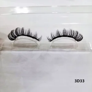 A3D33 OEM Russian Strip Lash Faux Mink 14mm D Dd Curl Wink Winged Wispy Lash Extensions with Custom Lash Box