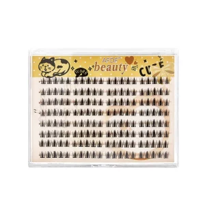 AFDF British Charm Thicker Curling Self adhesive False Eyelash Large Capacity Lengthening Glue Free False Lashes Eyelash