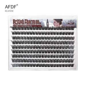 AFDF British Charm Three Dimensional Glue Free Synthetic Hair False Eyelashes European American Style Voluminous Curved