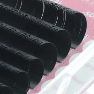 ANNAFRIS Synthetic Hair Machine Made Natural Long Mixed Length Individual Lashes Eyelash Extension Supplies Natural Matte Black