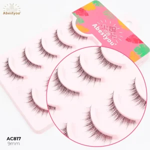 Abestyou Custom Logo Synthetic Hair Handmade High Quality Clear Band Long Natural Style False Eyelashes