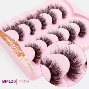 Abestyou Customized Fine Soft 3D Cat Eye Strip Lashes Mixed Length Self Adhesive Cruelty Free