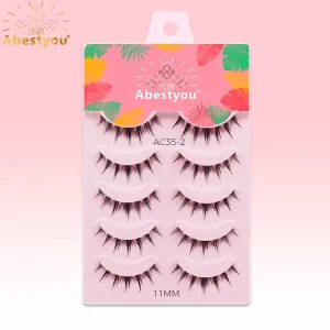 Abestyou Faux Mink Lashes Fluffy Soft Full Thick Wispy Natural Long False Eyelashes Curly Lashes