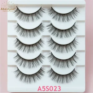 Abestyou Private Label 100% Real Mink Vendor of 3D Fluffy 15 18mm Full Strip Eye Lashes”
