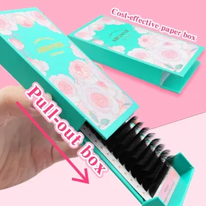 Abonnie 0.02 0.03 0.05 Lash Soft Extension Faux Mink Pbt Fiber Individual Eyelash Extensions Matte Lash Extensions Trays