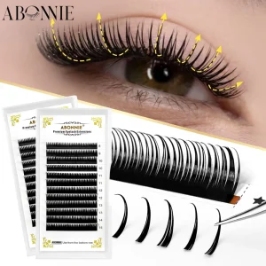 Abonnie C D CC DD Curl Black Color Wet Look Lashes Natural Curling Wet Lashes Extensions