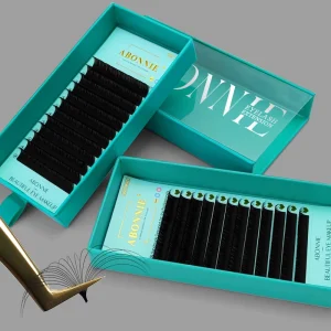 Abonnie Cashmere Volume Lash Free Samples Eyelash Extension Trays Lash Extensions Matte Black Lash Extensions Trays