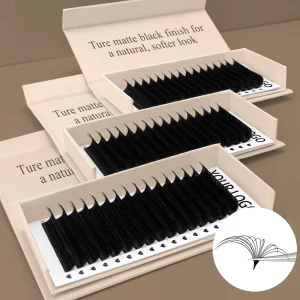 Abonnie Eyelash Extensions Supplies Premium Lashes Trays Matte Fluffy Lash Extensions Matte Cashmere Lash Trays