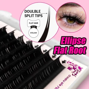 Abonnie Flat Ellipse Matte Classic Eyelash Extension Cashmere Lash Extension Lash Tray Faux Mink Lash Individual