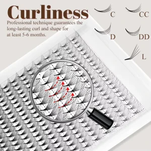 Abonnie Handmade Eyelash Extension Pre Made Volume Fans Pointy Base Velvet extra Narrow Lash Fans Custom Premade Lash Fans