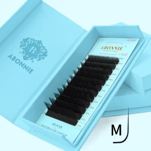 Abonnie Lash Vendor Luxury Silk Lash Extension Trays m Curl Lash Extensions Cashmere Velvet Lash Trays