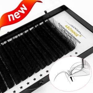 Abonnie Soft Matte Cashmere Messy 3D Multi-Layered Fluffy Lash Extension Silk Mink 4D Wild Camellia Easy Fan Eyelash Extension
