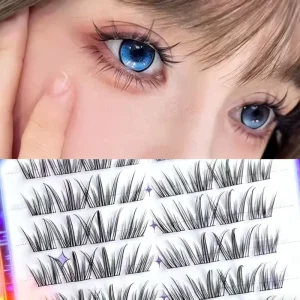 Advanced Fiber False Eyelashes Curled and Thick butterfly Series Glue Free and Non Removable False Eyelashes