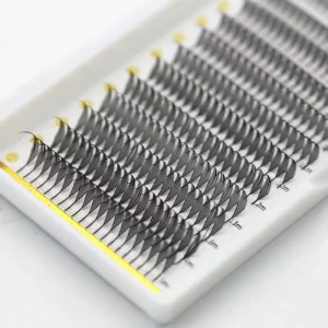 Aimeier Lashes Comic Spire Lash Soft C D Curl 8 15mm Grafting Feathered Style Premade Volume Fan Eyelashes Extension