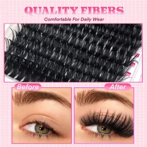 Allison Segmented Lashes New Diy Wispy Lash Extension Kit Private Label Lash Cluster Bond and Seal Kits