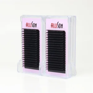 Allison Supply Private Label Luxury Soft Velvet Matte Black Lashes Extensions Individual Silk Volume Eyelash Extension