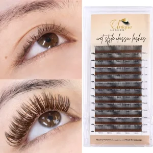 Angel Lashes 5D Spike Fans Premade Wet Set Eyelash Extensions Tray 0.07mm Thick Korean Fiber for Cruelty Free