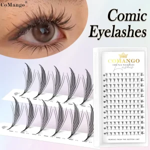 Anime Lash 0.07mm Premade Comic Eyelash Extension C D Curl 8 15mm Chunk Lashes Tray Natural Style with Private Label