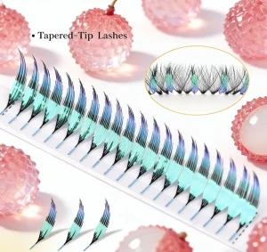 Anime Lash Premade Comic Spirke Anime Lash Soft Fluffy Holographic Manga False Eyelash Comic Spire Tinsel Anime Spikes Lash