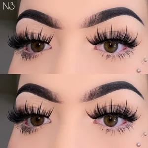 Anime Spike Strip Lashes C for 3D Multi Layered Faux Mink Reusable Full Manga Lash Strips with Spikes