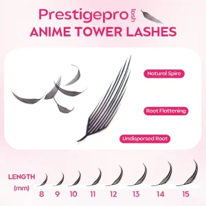 Anime Tower Eyelashes Manga Inspired Bold Textured Lightweight Silk Long Lasting