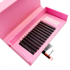 Anro Pre made Narrow Fans Volume YY 3D 4D 5D W Lashes Extensions Matte Handmade Synthetic Hair Natural Cruelty Free Extension