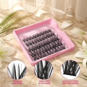 Anti Humidity Long Lasting 30P Fluffy Individual Lash Clusters for Eyelash Extensions