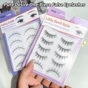 BQI 1-Piece Full Strip Eyelashes Natural Dense Simulation Fake Lashes Comfortable & Lightweight Eyelashes