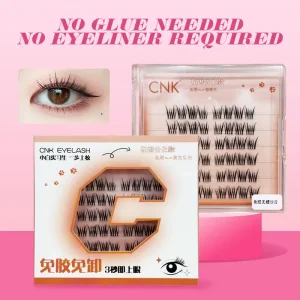 Band Glue Free Handmade Synthetic Hair Hybrid Light Volume 3D 5D 6 Rows Thick Self Adhesive Press Cluster Lashes New