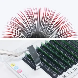 Beautiful Color Individual Silk Eyelash Extensions Colored Lashes Extension with Private Label