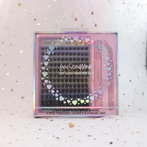 Beautiful Kiss Popular DIY Cluster Eyelashes Set 8 16mm Mixed Size False Eyelashes Made of Synthetic Hair