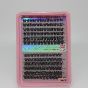 BeautifulKiss DIY Cluster Lashes Individual Lash Clusters 8 14mm Mixed Lengths Self Apply Eyelash Extensions for Lady Makeup