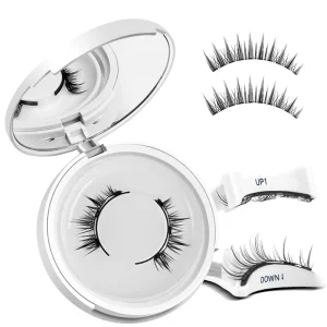 Beauty Daily 3D Silk False Eyelashes 2 Pairs Set 0.12mm Thickness Reusable Waterproof Applicator No Eeed Glue Soft