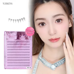 Beauty Glue Free Fan Eyelashes Natural Mother Like Lower Eyelashes Small Flames Single Clusters Segmented for Novice