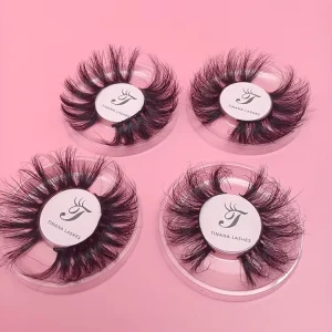 Beauty Supplies Faux Mink Full Strip Eyelashes Natural Long Thick Cross 0.07MM Thickness Natural Black