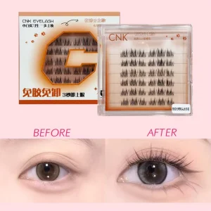 Beginner Double Tip Sunflower Glueless Lash Clusters Self Adhesive Segmented Lashes Handmade DIY Eyelashes Custom Logo