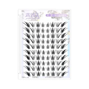 Beginner Friendly Butterfly Fox False Eyelashes Natural Winged Cat Eye Cluster Lashes Reusable Eyelashes