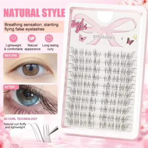 Beginner Friendly Cluster Lashes Starter Kit Soft Band Individual Lash Extensions Private Label Custom Logo Box