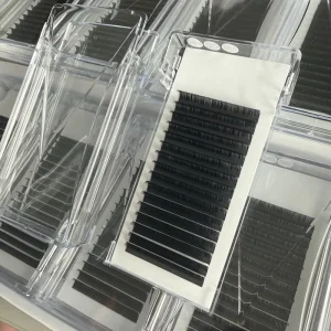 Best Selling 16 Rows Premium Mink Cashmere Matte Black Individual Lash Tray Natural Style False Volume Lash Extensions