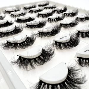 Best Selling 3D Super Fluffy 25mm Vegan Mink Eyelash Own Brand Extra Long Luxurious Full Strip Lashes Vendor