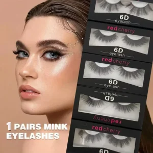 Best Selling 6D Western Style False Eyelashes 1 Pair Voluminous Curled Realistic Soft 3D