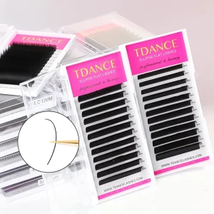 Best Selling High Quality 0.15 0.20 Ellipse Flat Eyelash Extensions Handmade Flat Lashes