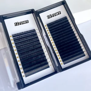 Best Selling Premium Matte Black Individual Lash Tray Natural Style False Velvet Volume Lash Extensions