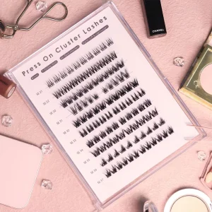 Biodegradable Packaging Korean PBT Velvet Eyelash Extensions Individual Press Lashes Clusters Full Strip False Eyelashes
