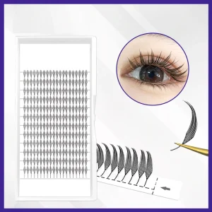 Black Brown 0.07 Comic Tower tip Spire Manga Lashes Spiky Anime Eyelash Extensions DIY Wispy Clusters Lash Wet Look Lashes