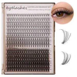 Black Handmade D roll Segment French Eyelashes Eyelash Clusters 12 Rows Extended Large Capacity False Eyelashes
