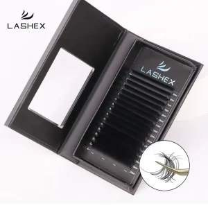 Black Individual Volume Eyelash Extension Mixed Loose Bottom CC and D Curl Matte False Eyelashes
