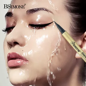 Black Nylon Tip Liquid Eyeliner Waterproof 24H Long Lasting Smudge Proof Smooth OEM ODM Private Label Customized Logo
